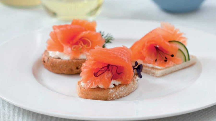 I crostini con salmone